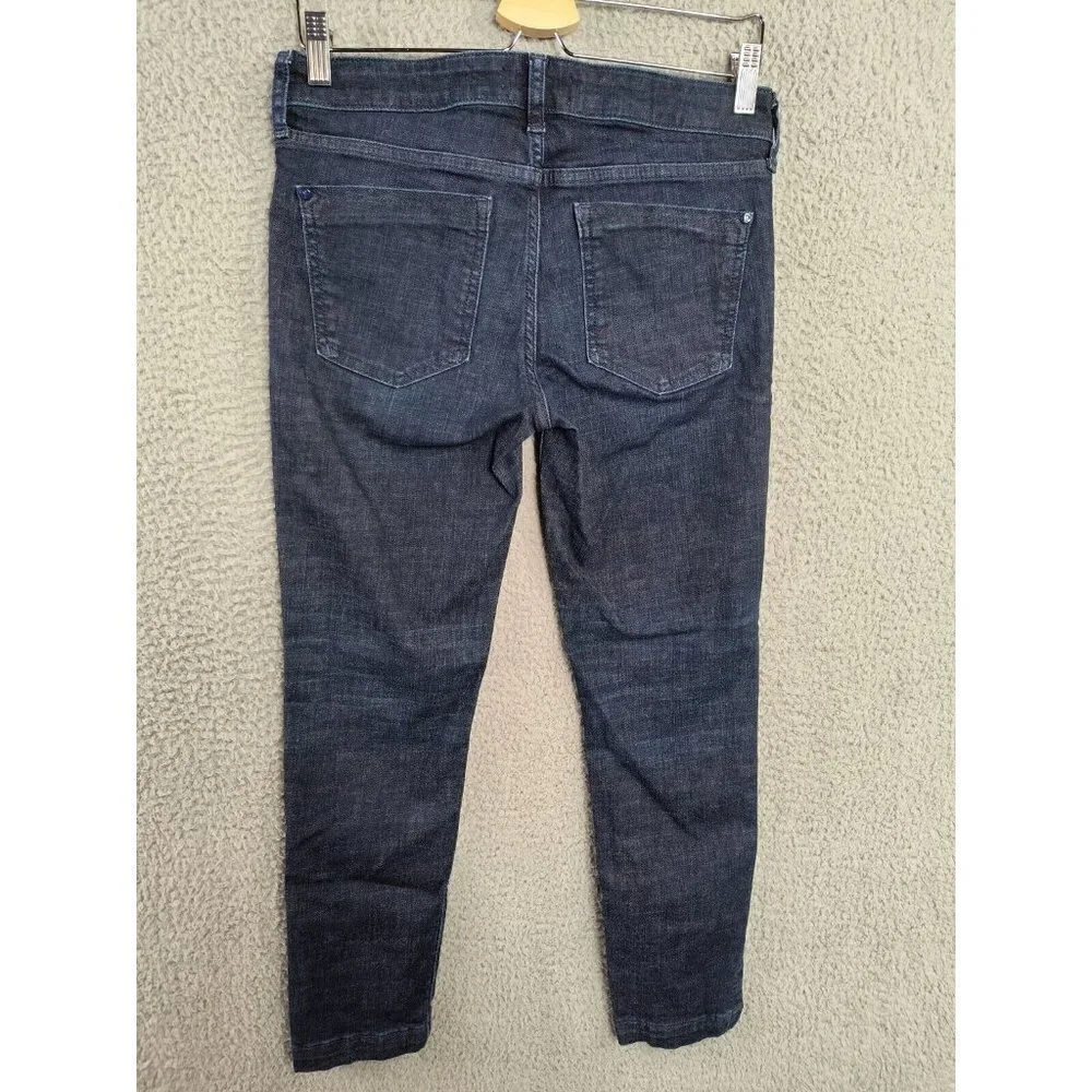 Pilcro Stet‎ Mid-Rise Slit Hem Skinny Stretch Jeans Medium Wash Blue Size 27